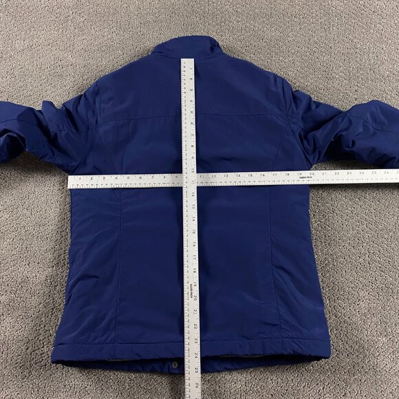 LL Bean Jacket Women's Small Blue Full Zip Fleece Lined Nylon Winter O GBP9 - Picture 11 of 16